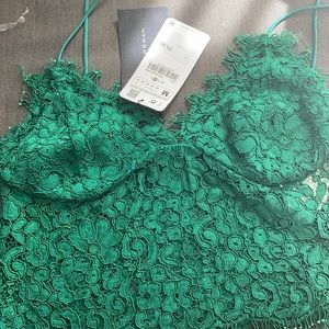 Zara green tape top(firm on price)